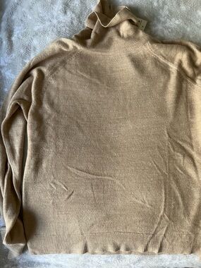 Women’s Karen Scott Oatmeal Heather Luxsoft Turtleneck NWT.